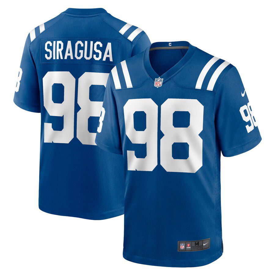 Men Indianapolis Colts #98 Tony Siragusa Nike Royal Game Retired Player NFL Jersey